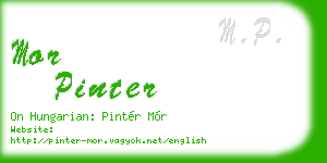 mor pinter business card